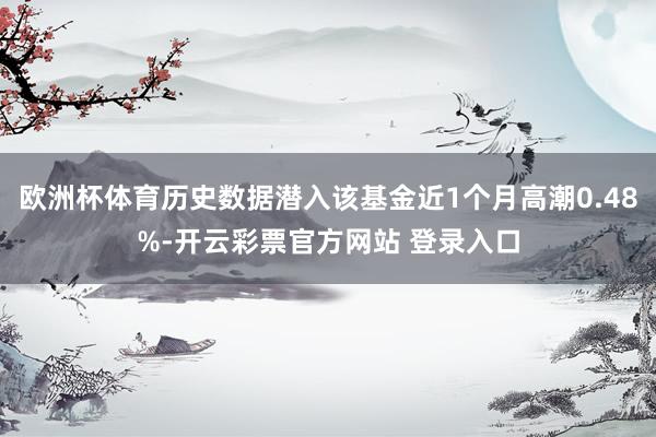 欧洲杯体育历史数据潜入该基金近1个月高潮0.48%-开云彩票官方网站 登录入口